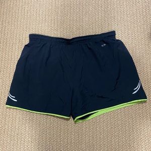 Black and Green Champion Shorts Large